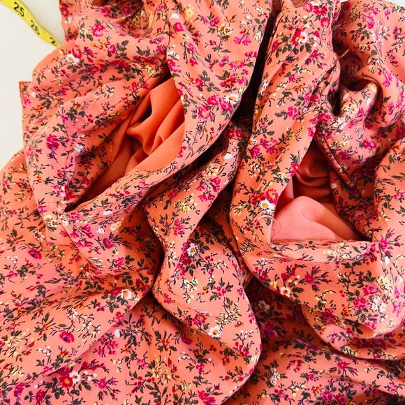 J. Crew Floral Tie Shoulder Tiered Maxi Dress Size 0 - Picture 4 of 6